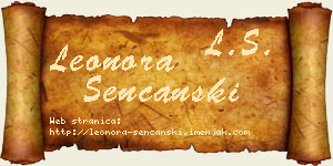 Leonora Senćanski vizit kartica